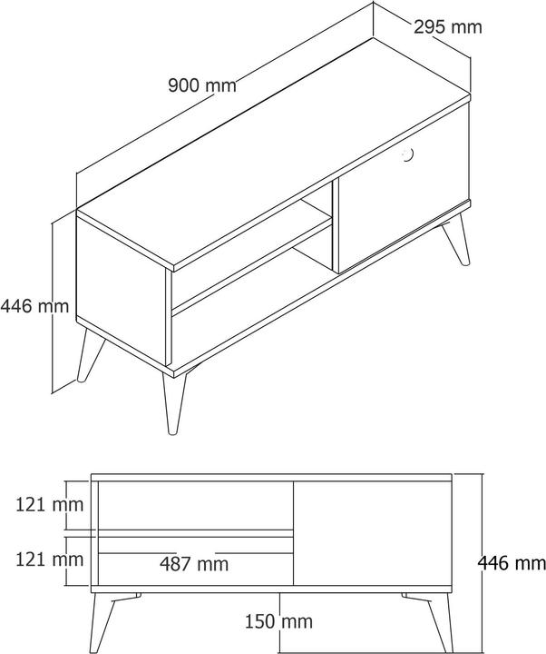 Actual product image Kalune Design Katie (90 x 29.50 x 44.60 cm)
