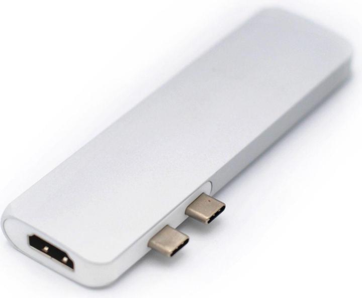 Productafbeelding Caruba Duo Hub voor USB C Grijs (USB-C, 1 portie)