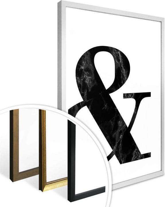 Produktbild Trenddeko Poster Black Marble Ampersand 40 x 50 cm, Papier (40 x 50 cm)