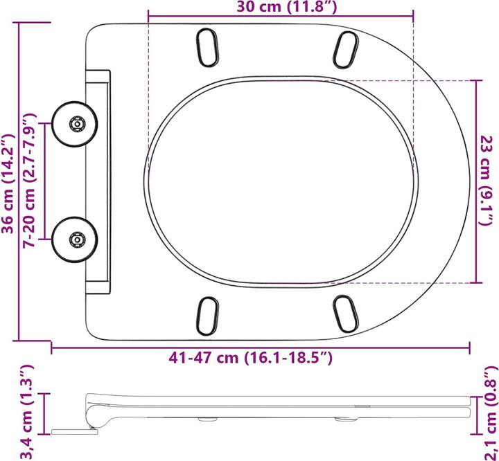 Produktbild vidaXL Toilettensitz