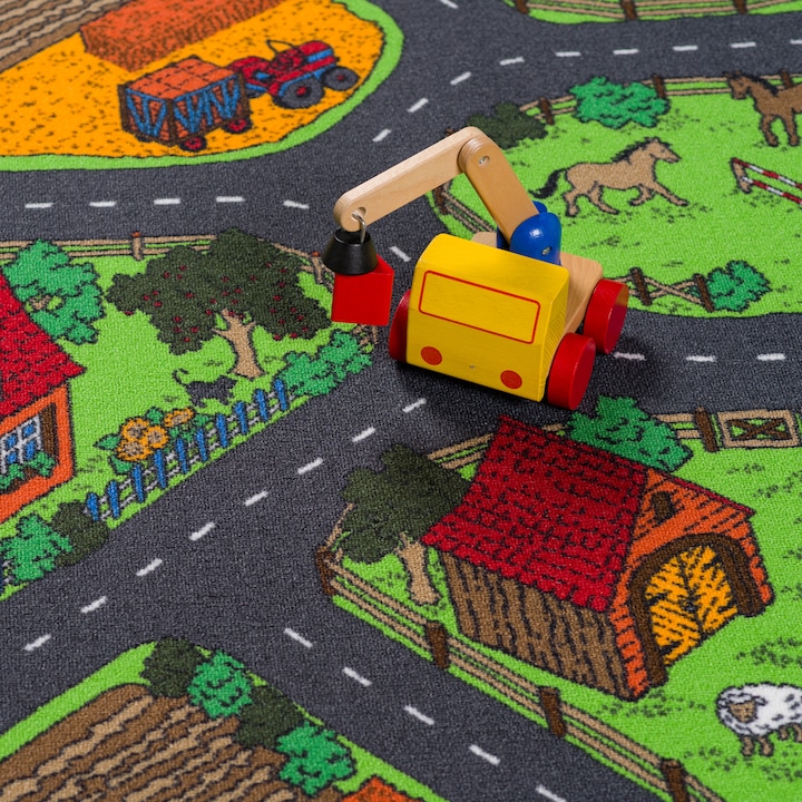 Immagine prodotto Snapstyle I bambini giocano alla fattoria di tappeti (100 x 100 cm)