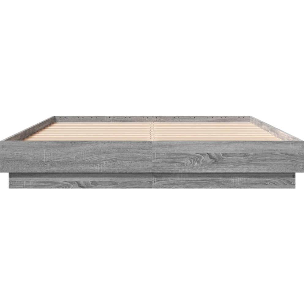 Thumbnail - VidaXL, Bett, Bettgestell mit LED -Eiche (160 x 200 cm)