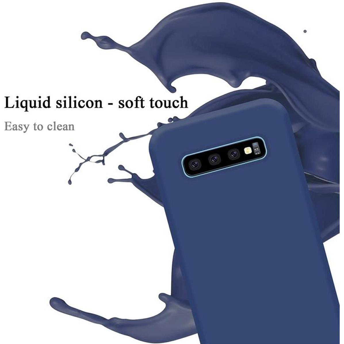 Thumbnail - Cadorabo TPU Liquid Silicone Case Cover (Samsung Galaxy S10+), Smartphone Hülle, Blau