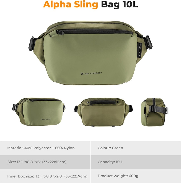 Produktbild K&F Concept Sling Bag 10L Urban Wander 01 (Kamera Schultertasche, 10 l)