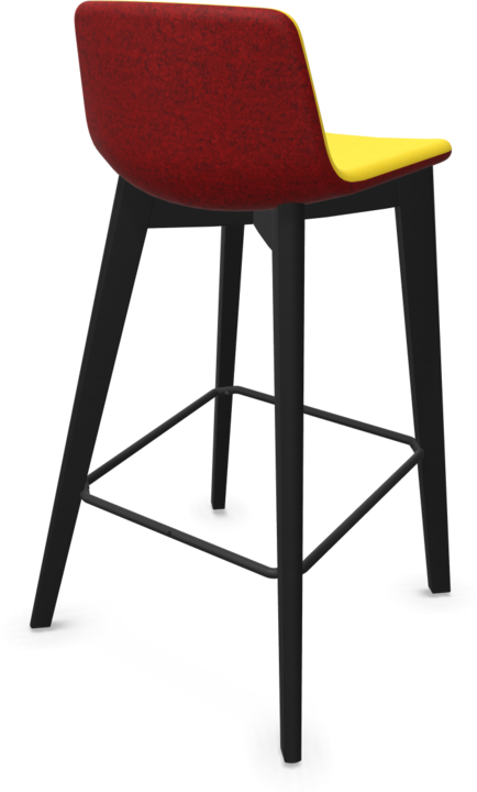 Yellow, red melange, Black, Ash stained black