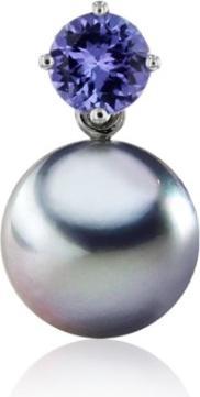 Or blanc 750 Perle de Tahiti 11-12mm Tanzanite 0.83
