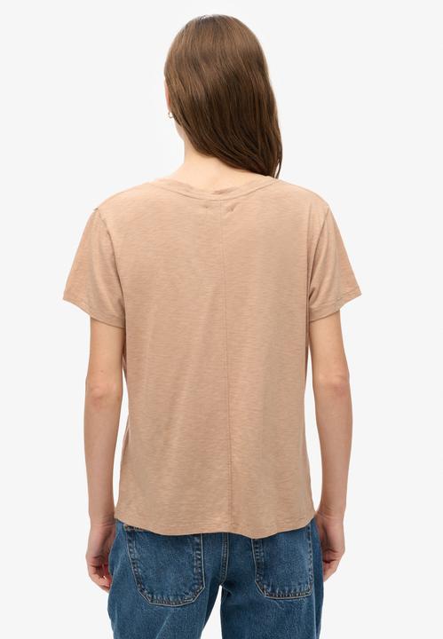 Produktbild Superdry Strukturiertes T-Shirt mit V-Ausschnitt und Stickerei (12XL)