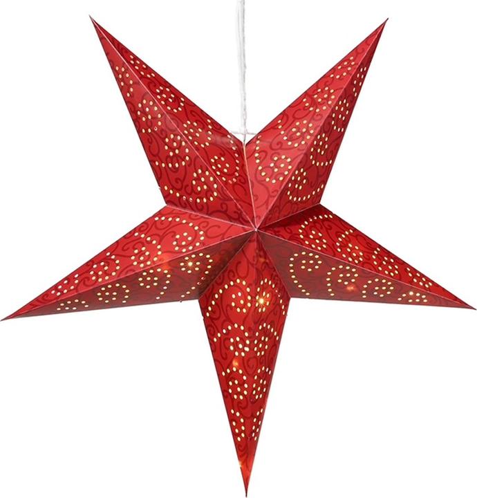 Produktbild Mojawo LED Papier Weihnachtsstern Ø 60cm Fensterstern Faltstern Innen warmweiss Batterie