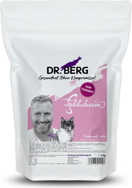 Produktbild Dr. Berg Trockenfutter Felikatessen Huhn+Lachs, 1 kg (Adult, 1 Stk., 1000 g)