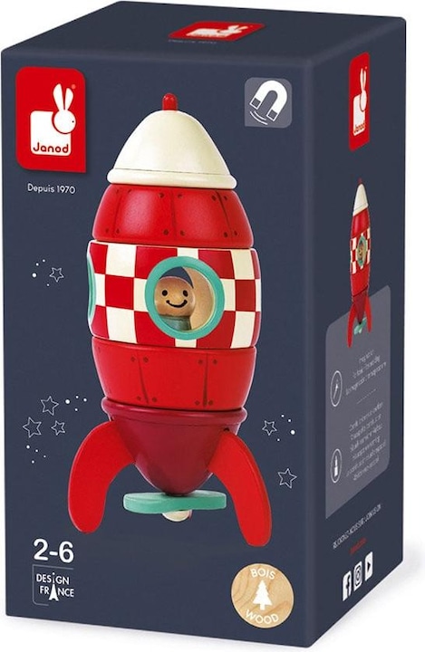 Actual product image Janod Magnet kit rocket