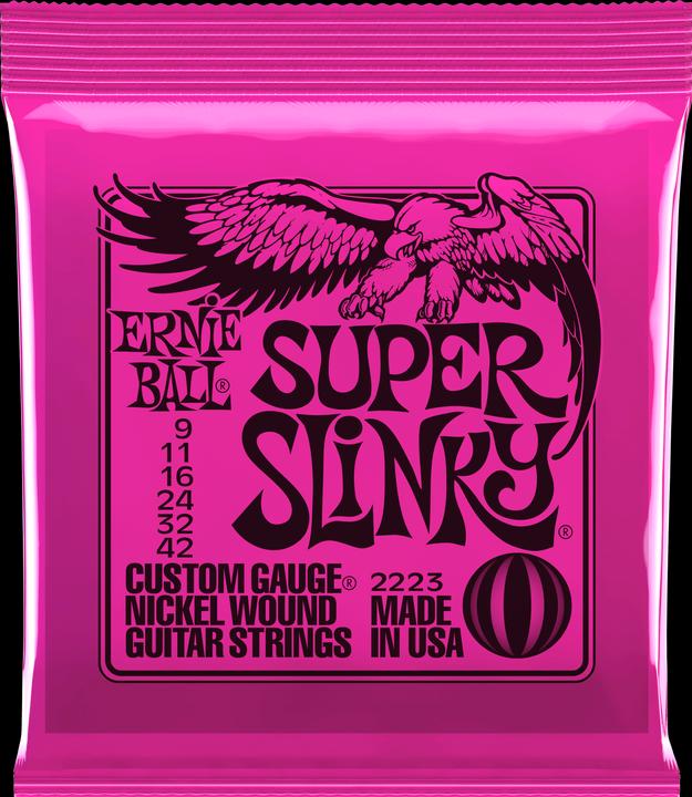Ernie Ball Super Slinky (6 x, E-Gitarre, 0.04")