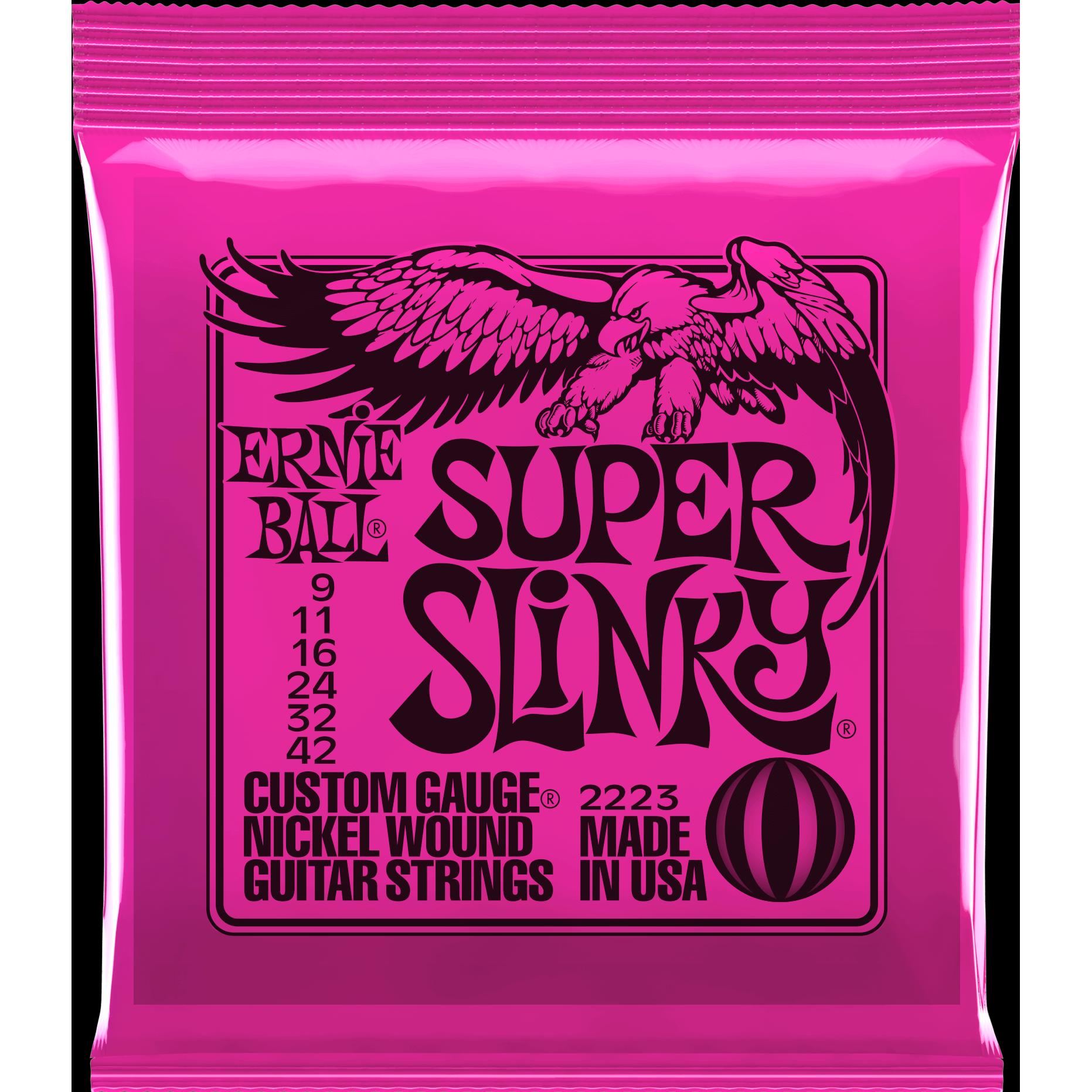 Ernie Ball Super Slinky (6 x, E-Gitarre, 0.04"), Saiten