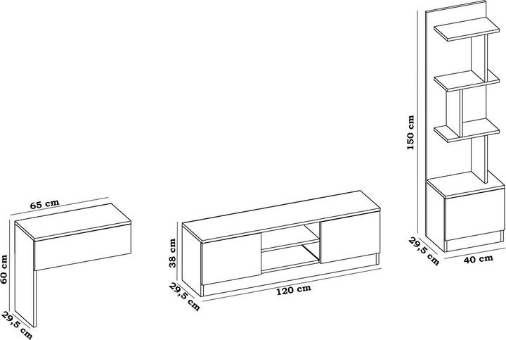 Actual product image Kalune Design Wade (120 x 29 x 38 cm)