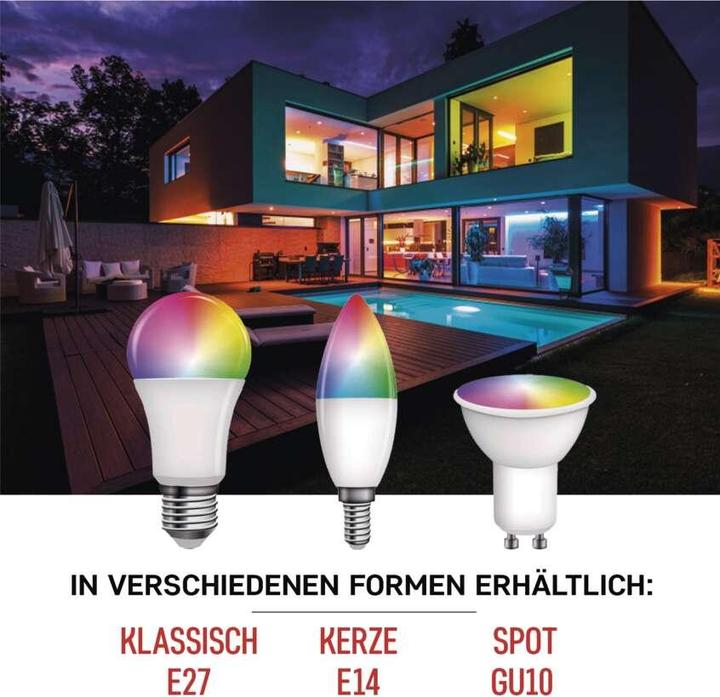 Produktbild Emos LED Lampe GoSmart A60 / E27 / 11 W (75 W) / 1 050 lm / RGB / dimmbar / Zigbee (E27, 11 W, 1050 lm, 1 x, F)