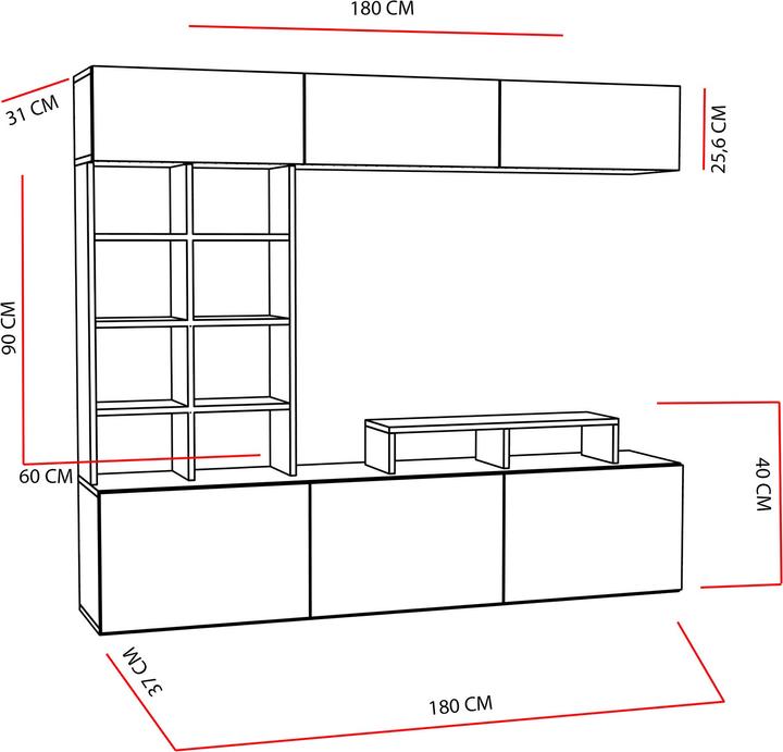 Actual product image Hanah Home Liliana (180 x 37 x 40 cm)