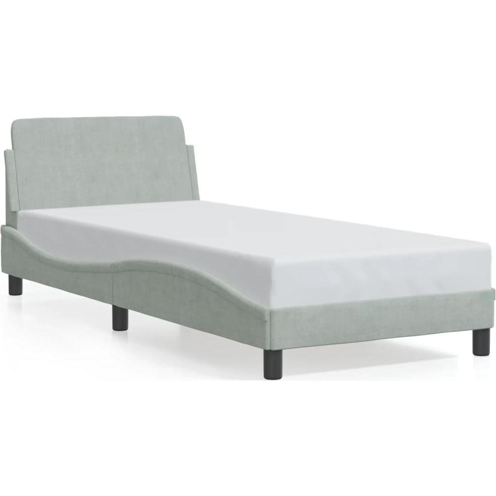 VidaXL, Bett, Bettgestell mit Kopfteil Samt (80 x 200 cm)