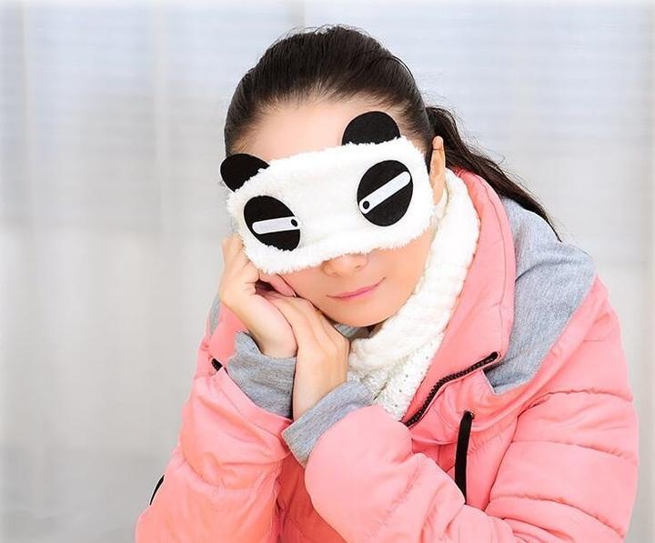 Actual product image JTI Sneaky Panda, fluffy sleep mask for travelling and relaxation (Sleeping mask)