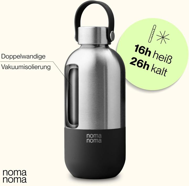 Image du produit noma noma Trinkflasche Edelstahl auslaufsicher 750ml Coffee Black (0.75 l)