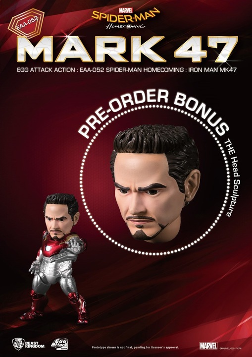 Actual product image Beast Kingdom Spider-Man Homecoming "Iron Man MK 47" Egg Attack action figure