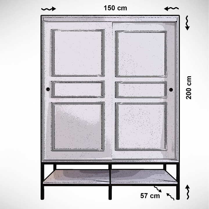 Immagine prodotto Hanah Home Fabienne (150 x 57 x 200 cm)