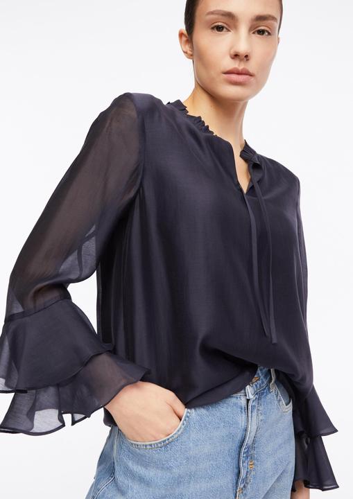 Immagine prodotto Comma Bluse Feminine Lyocell-Voile-Bluse mit Trompetenärmeln (34)