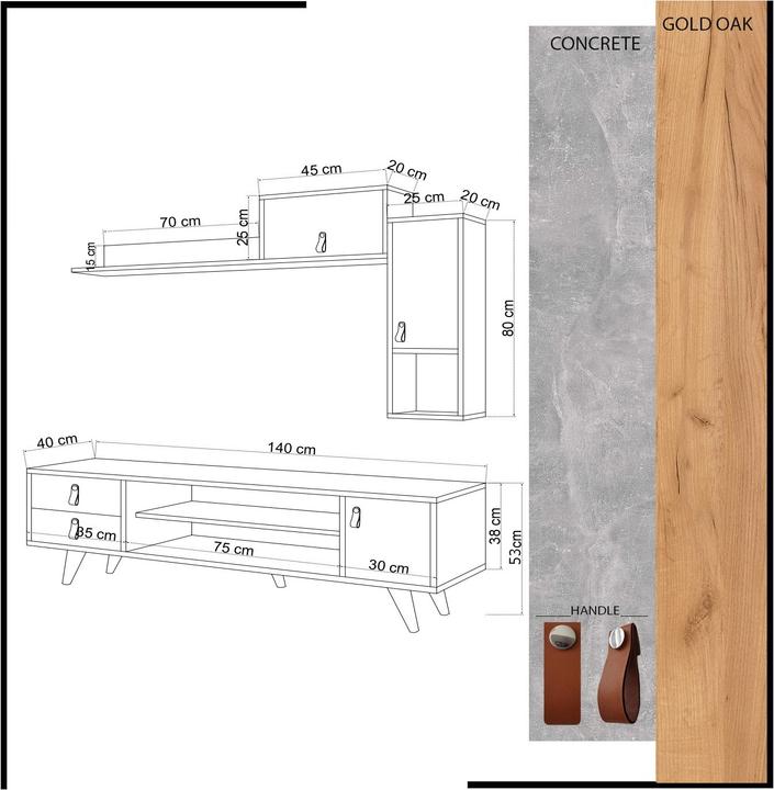Productafbeelding Homitis Madeline (140 x 15 x 53 cm)
