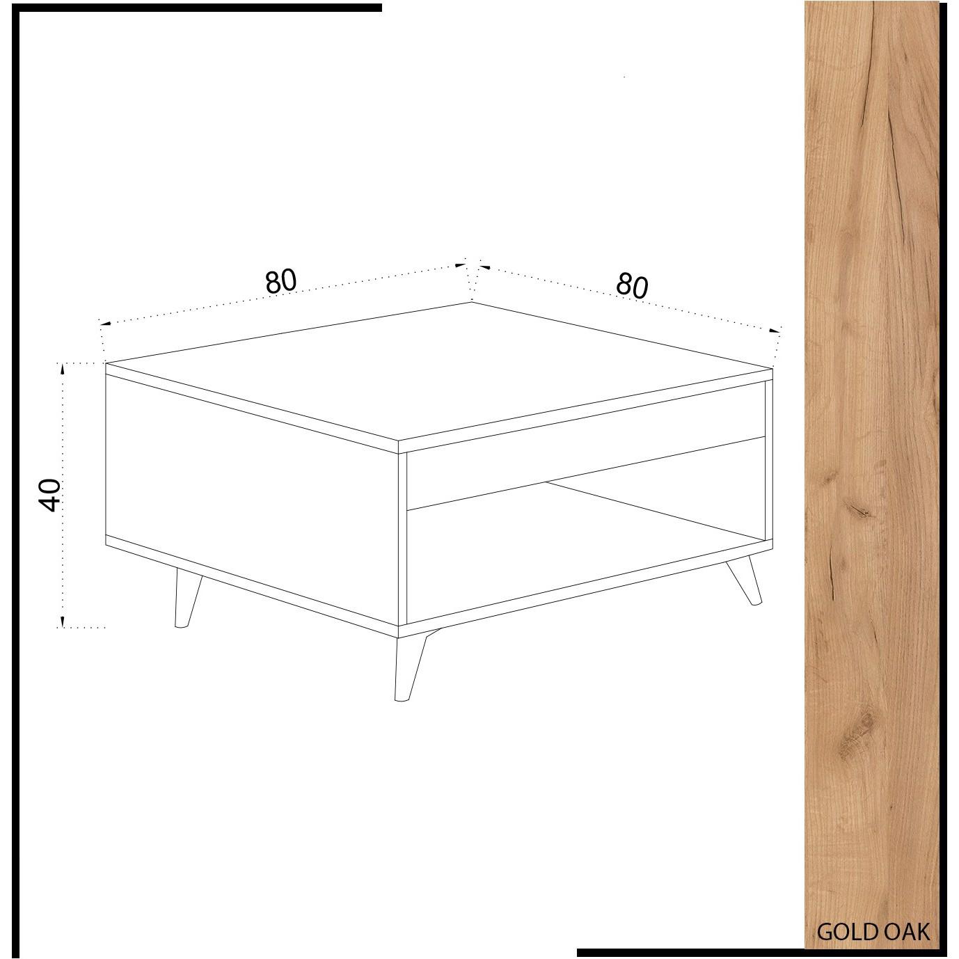 Thumbnail - Homitis, Couchtisch + Beistelltisch, Scout (80 x 80 x 40 cm)