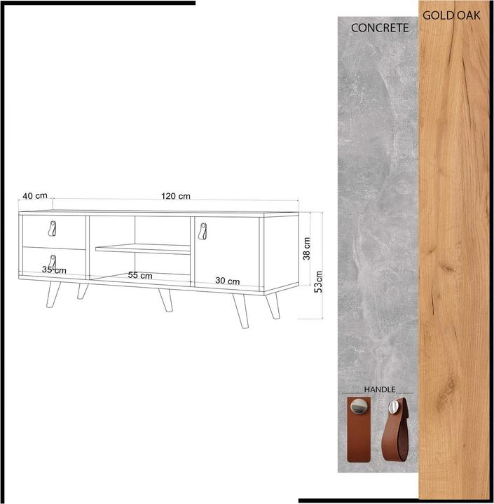 Actual product image Homitis Ezekiel (120 x 40 x 53 cm)