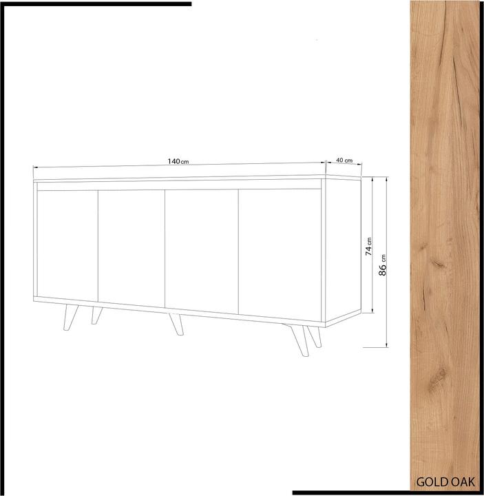 Actual product image Homitis Gloria (140 x 40 x 86 cm)