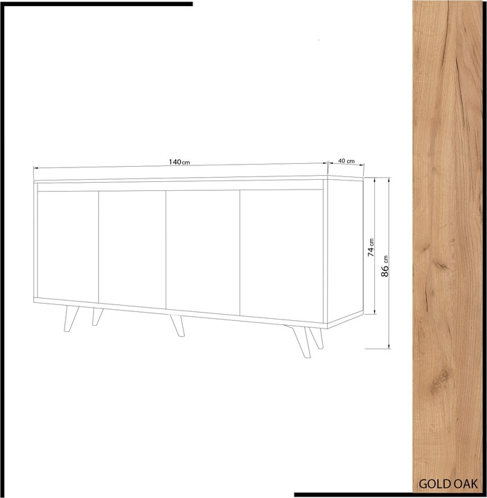 Produktbild Homitis Gloria (140 x 40 x 86 cm)