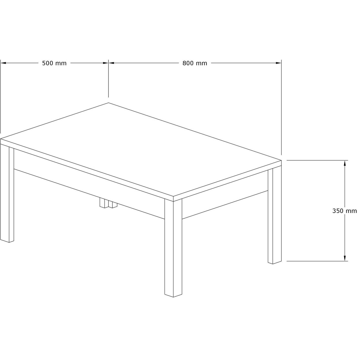 Thumbnail - Hanah Home, Couchtisch + Beistelltisch, Aliyah (80 x 50 x 35 cm)