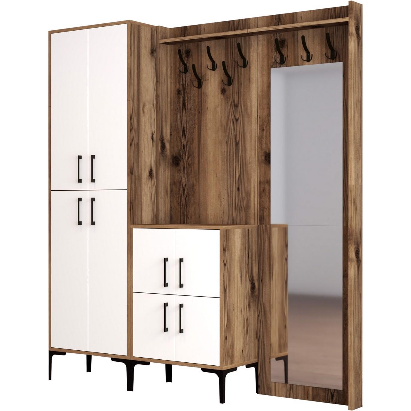 Hanah Home Braun Garderobe + Kleiderstange, Travis
