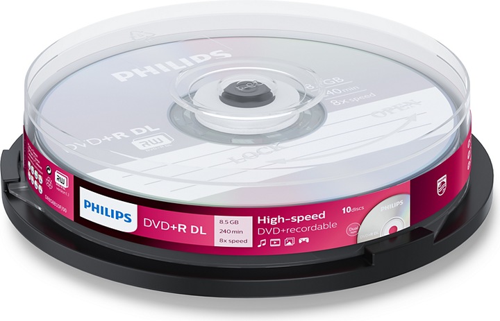 Image du produit Philips 1x10 DVD+R 8.5GB DL 8x SP (10 x)