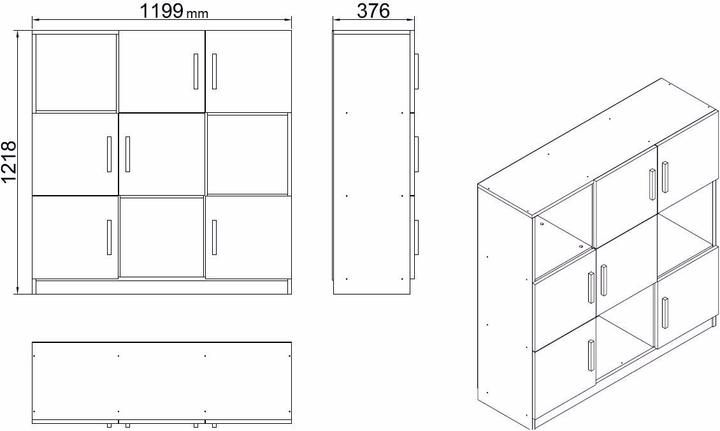 Produktbild Skye Decor Elliot (120 x 37.5 x 122 cm)