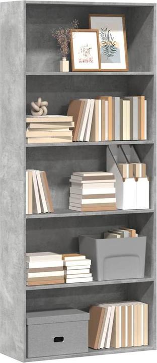 Immagine prodotto vidaXL Bücherregal Bücherschrank Standregal Raumteiler Betongrau Holzwerkstoff (80 x 30 x 189 cm)
