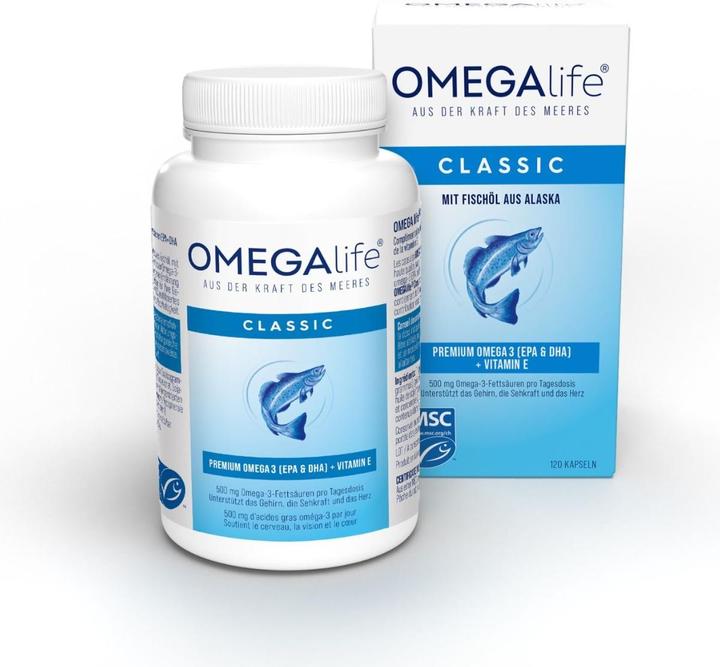 Produktbild Omega-Life Classic 500 Kapseln (120 Stück, Kapseln, 172 g)