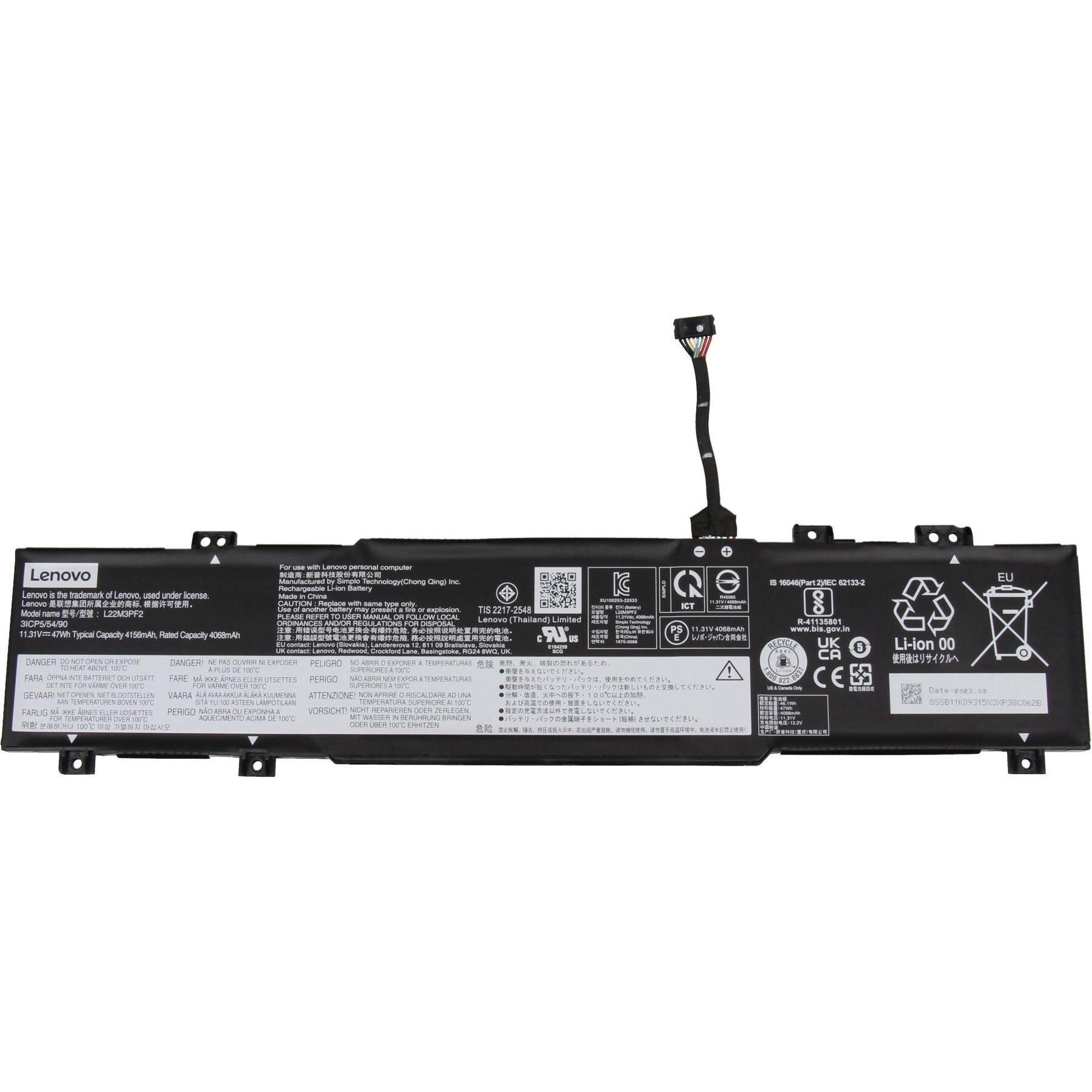 Lenovo 5B11M43390 (3 Zellen, 4156 mAh), Notebook Akku