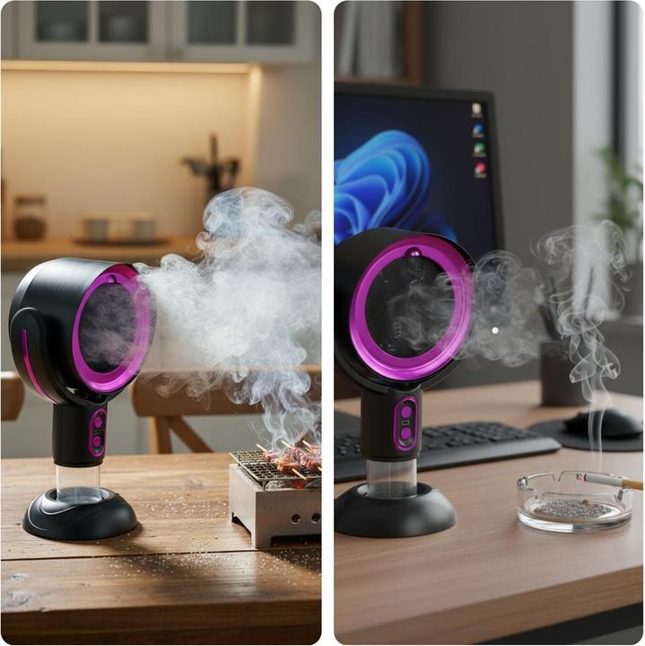 Produktbild Hermex Luftreiniger für den Tisch USB-Rauchabzug Rauchfilter Ölfilter