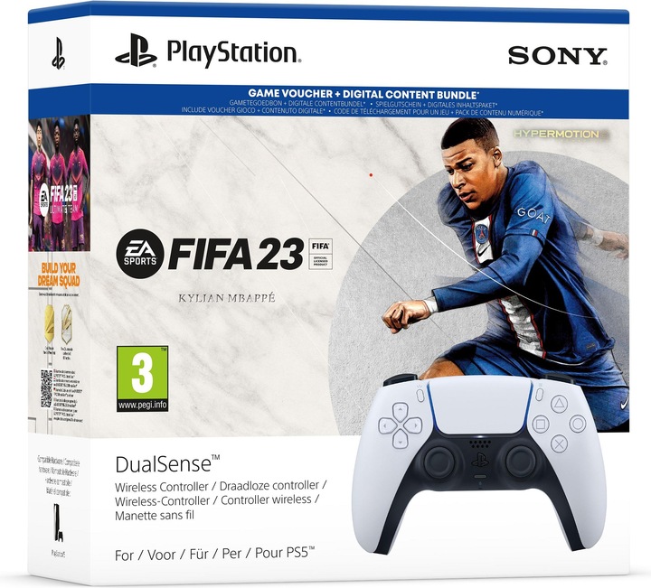 Actual product image Sony DualSense Wireless Controller + FIFA 23 (Digital Download) (PS5)