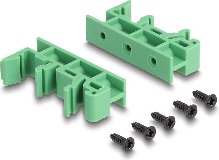 Produktbild Delock RJ45 Buchse zu Terminalblock mit Drucktaster für Hutschiene (Antennenadapter)