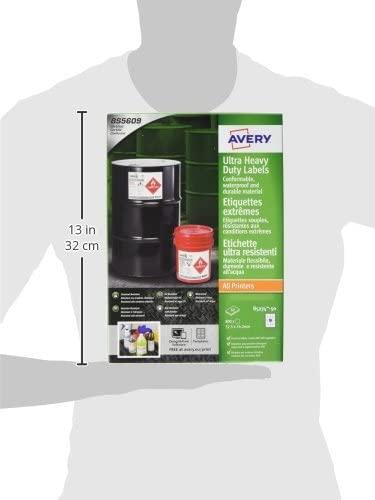 Actual product image Avery Ultra robust waterproof GHS labels