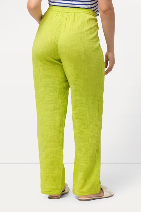 Produktbild Ulla Popken Musselin-Schlupfhose Rose, weites Bein, Elastikbund (50, 52)