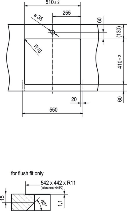 Actual product image Franke Maris MRX 210-50 stainless steel 127.0671.708