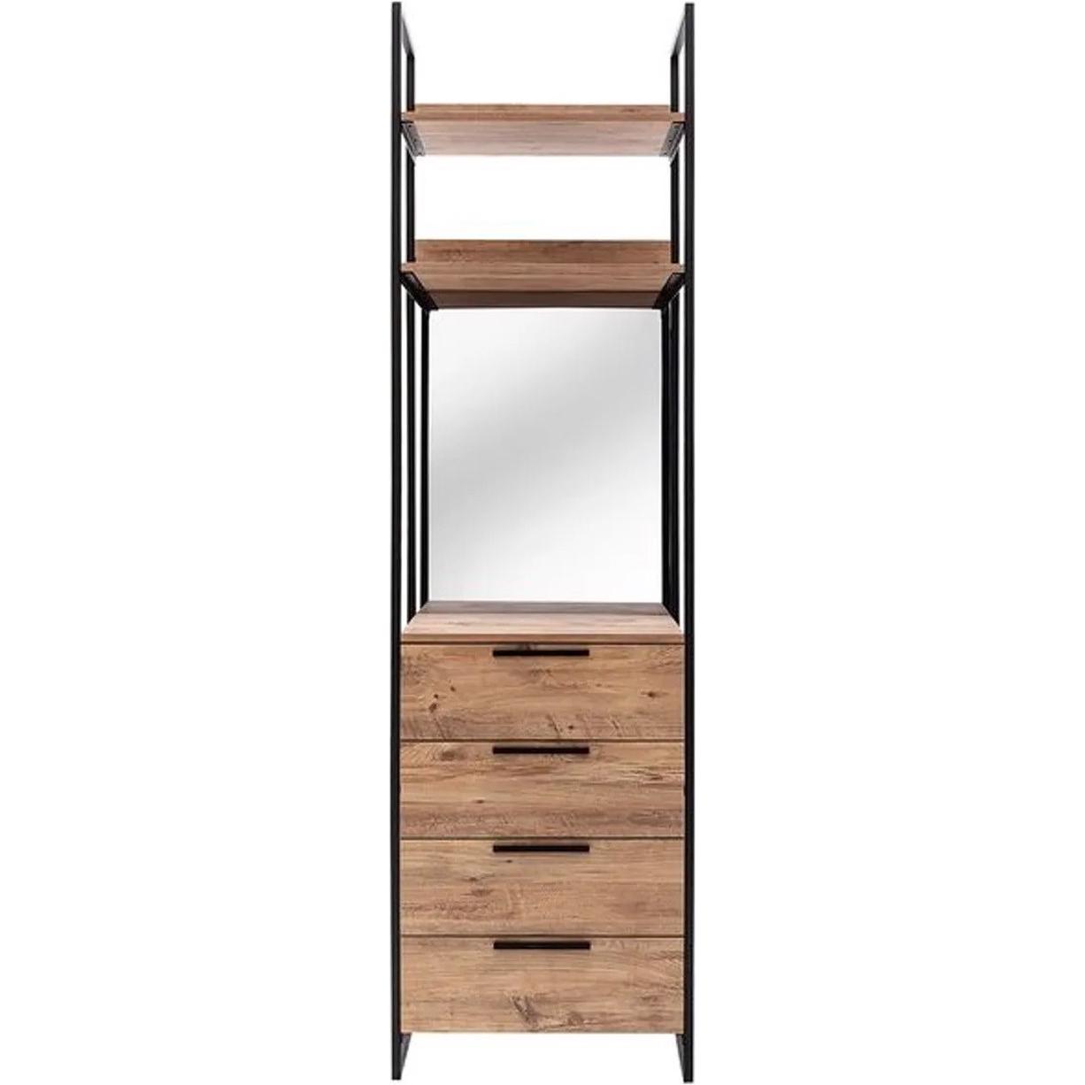Hanah Home, Kleiderschrank, Axel (64 x 52 x 225 cm)