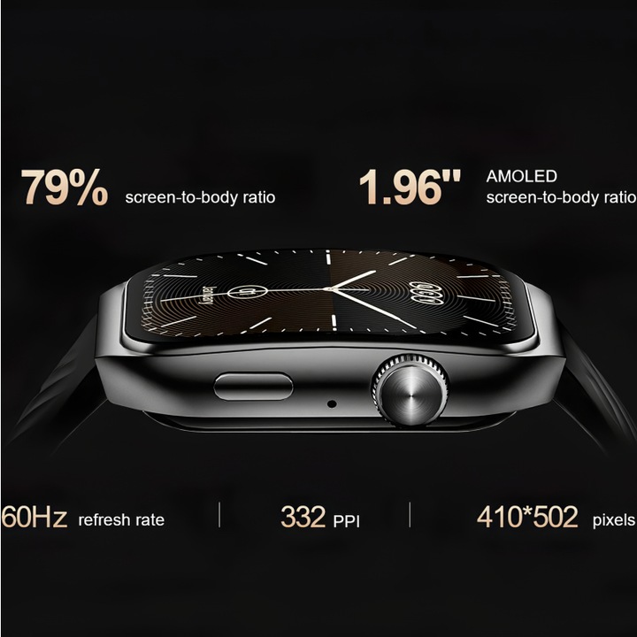 Actual product image QCY GS2 S5 smartwatch (black) (3 mm)