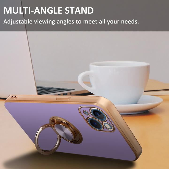 Actual product image Cadorabo Case for Apple iPhone 13 MINI in TPU with camera protection and ring LM089 Style (Apple iPhone 13 mini)