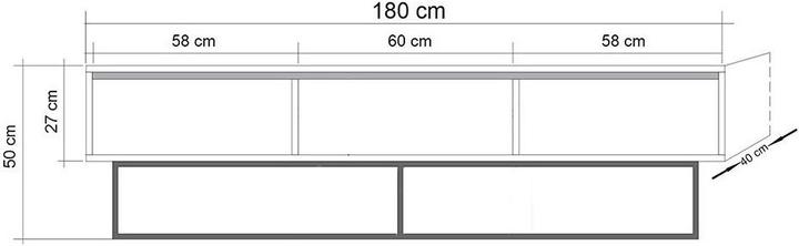 Image du produit Hanah Home Alaiya (180 x 40 x 50 cm)
