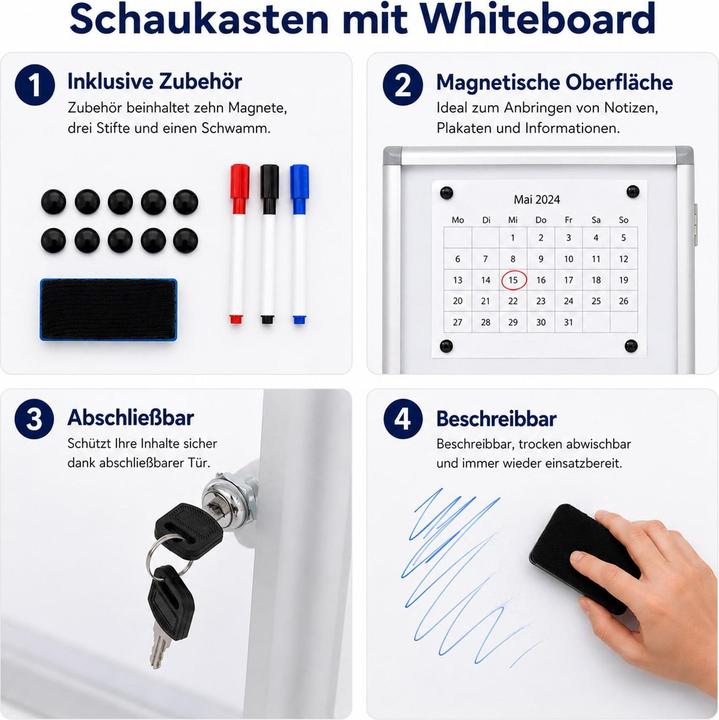 Produktbild MCW Q51-G (Magnettafel, Pinnwand, Whiteboard, 68 x 95 cm)