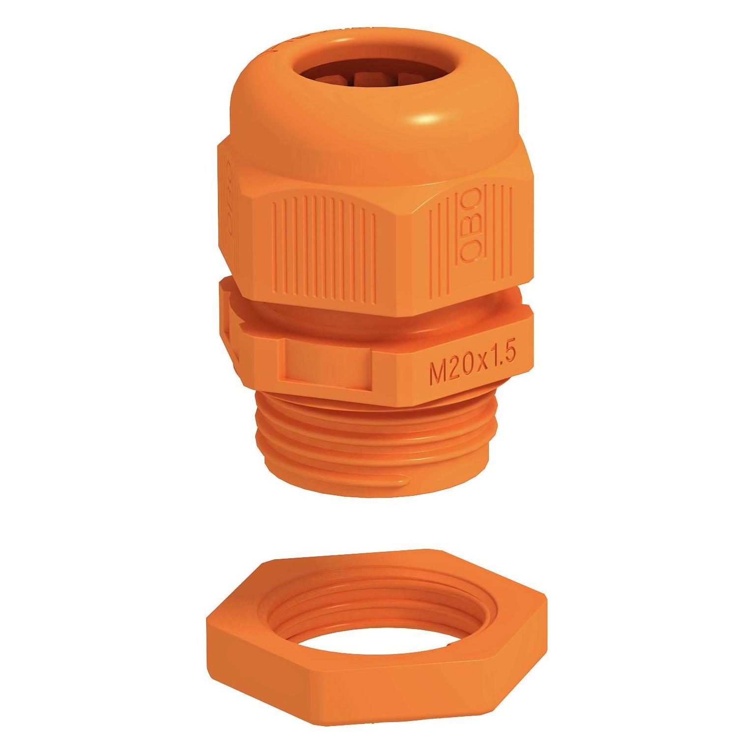 Obo Bettermann Arancia Collegamento Per Cavi, Pressacavo Obo Con Controdado