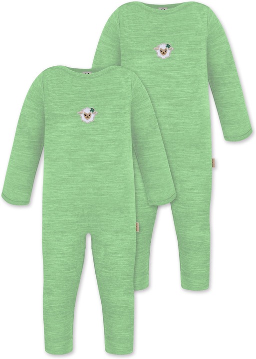 Normani 2er Pack Baby Merino Strampler „Tangoio" - 9593